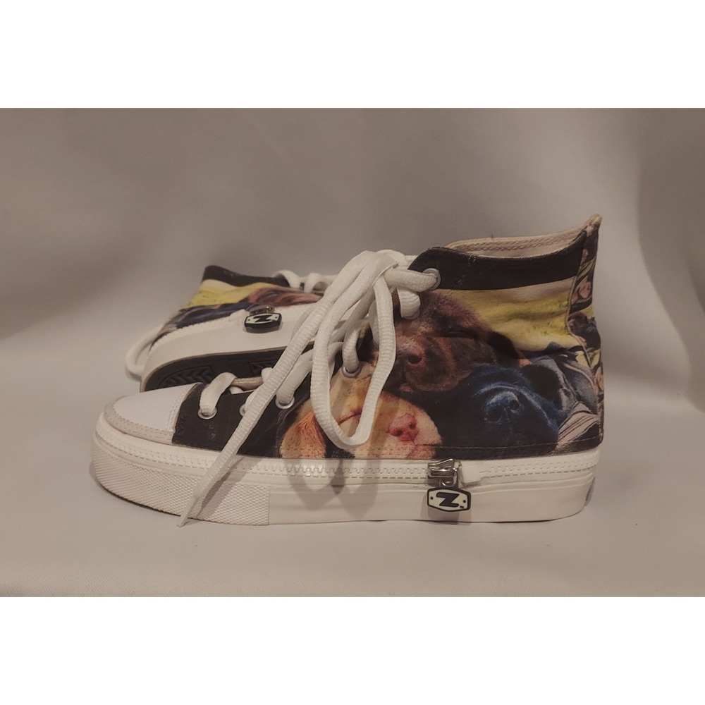 Zipz Womens Mens Custom Made Interchangeable Sneakers w/Puppies Size W/7 M/5